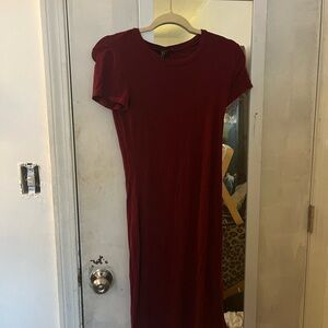 Forever 21 Rich Burgundy Midi Dress